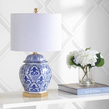 Gretchen 25" Ginger Jar Ceramic/Metal LED Table Lamp - JONATHAN Y